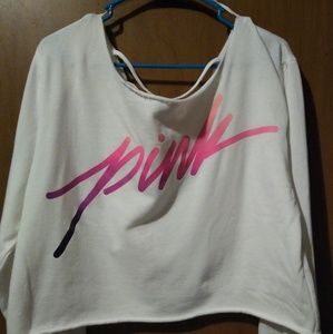 Pink crop top sweater